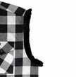 Hot Leathers FLM5202 Men's Black and White Sleeveless Flannel Fringe Shirt