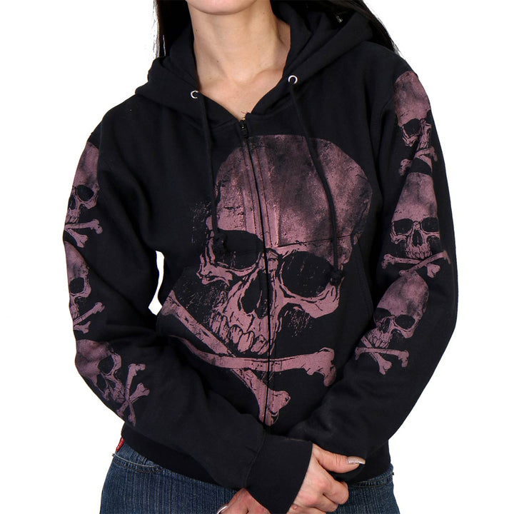 Hot Leathers GLZ4324 Ladies ‘Skull and Crossbones&