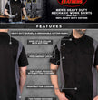Hot Leathers GMM1002 Men's Mechanics 2-Tone Button Up Heavy-Duty Mechanic Work Shirt