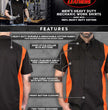 Hot Leathers GMM1003 Men's Mechanics 2-Tone Sides Button Up Heavy-Duty Work Shirt for | Classic Mechanic Work Shirt