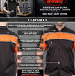 Hot Leathers GMM1004 Men's Classic Mechanic 2-Tone Button Up Work Shirt w/ Reflective Material