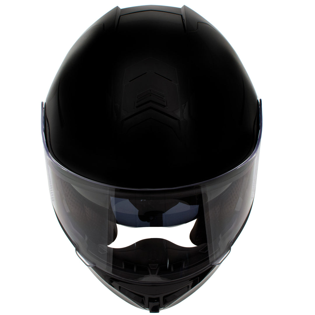 Milwaukee Helmets H7000 Glossy Black Mayday Modular Full Face Wireless Motorcycle Helmet-Stream Music-Phone Calls