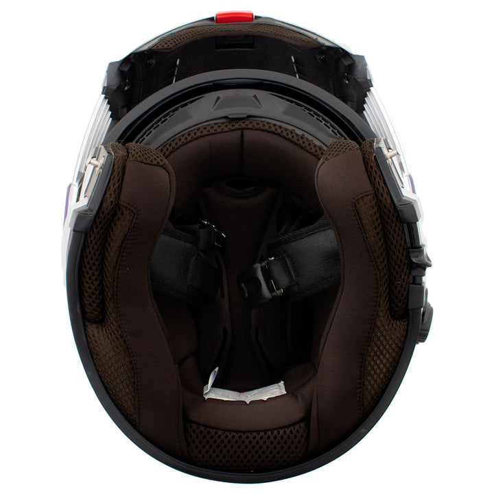 Milwaukee Helmets H7010 Flat Gray Mayday Modular Full Face Wireless Motorcycle Helmet-Stream Music-Phone Calls
