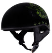 Hot Leathers HLD1025 Vet Biker Warrior Flat Black Motorcycle DOT Skull Cap Half Helmet Biker