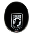 Hot Leathers HLD1004 POW Gloss Black Motorcycle DOT Approved Skull Cap Half Biker Helmet