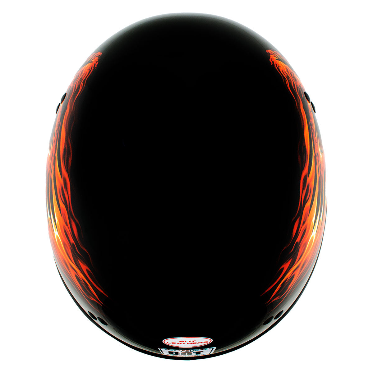 Hot Leathers HLD1006 Black Out Eagle Motorcycle DOT Approved Skull Cap Half Helmet Bikers