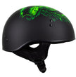 Hot Leathers HLD1030 Flat Black Shredder Motorcycle DOT Approved Skull Cap Half Helmet Biker