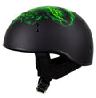 Hot Leathers HLD1030 Flat Black Shredder Motorcycle DOT Approved Skull Cap Half Helmet Biker