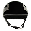 Hot Leathers HLD1036 Silver Flames Gloss Black Motorcycle DOT Approved Skull Cap Half Helmet