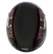 Hot Leathers HLD1037 Gloss Black Up Wing Eagle USA Advanced DOT Unisex Half Helmet w/ Drop Down Visor
