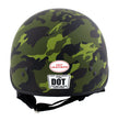 Hot Leathers HLD1049 Camo Matte Green Motorcycle Skull Cap Half Helmet DOT Approved