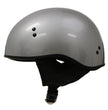 Hot Leathers HLD1050 Glossy Silver Motorcycle DOT Approved Skull Cap Half Helmet Biker