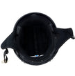 Hot Leathers T72 Black Widow Gloss Black Motorcycle Half Helmet Biker w/ Drop Down Visor
