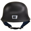 Hot Leathers Gloss Black The Hanz German Style Vintage Motorcycle Half Helmet HLT75