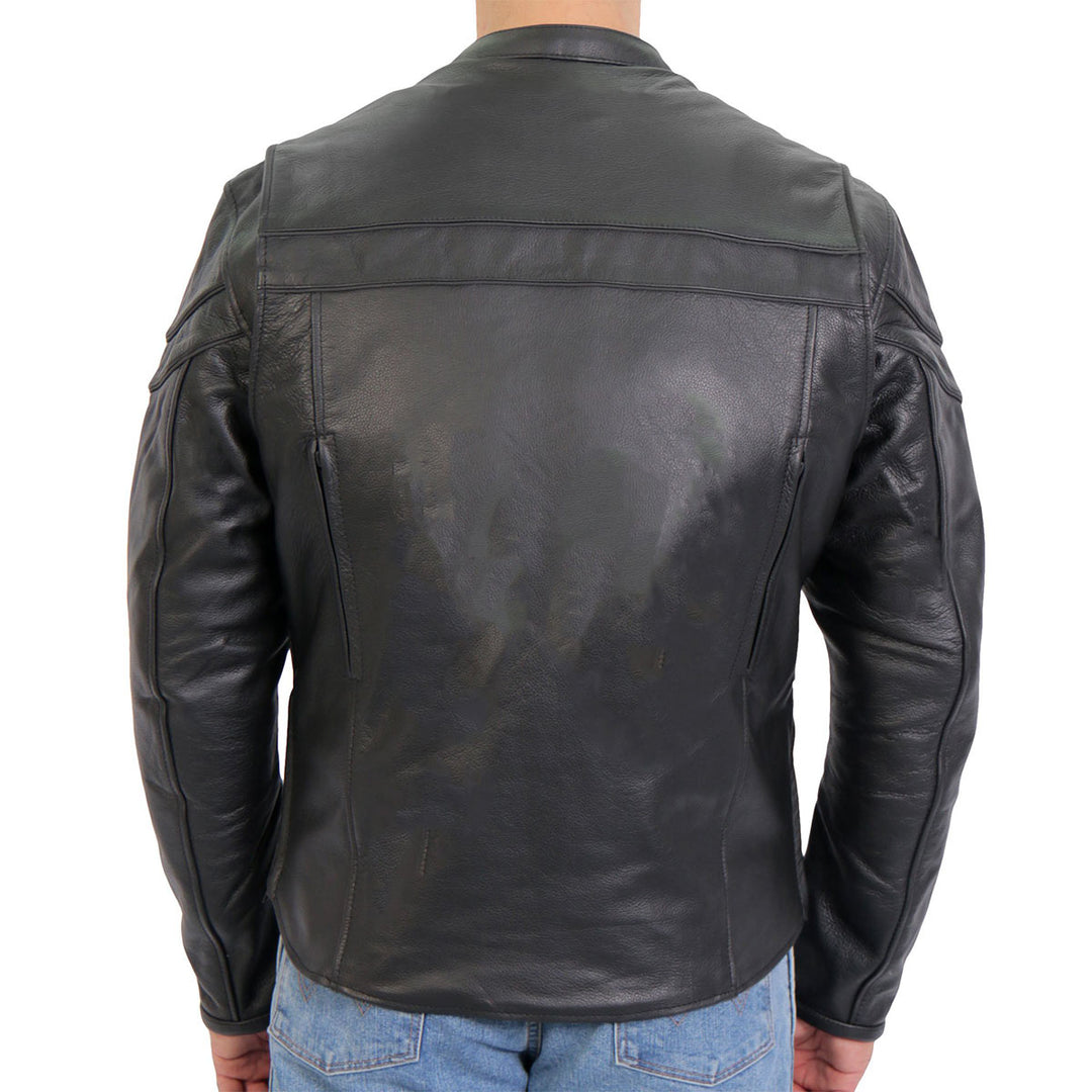 Hot Leathers JKM1032 Men’s Black ‘Skull Flag&