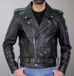 Hot Leathers Men's Black Motorcycle Jacket JKM2001