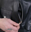 Hot Leathers Men's Black Motorcycle Jacket JKM2001