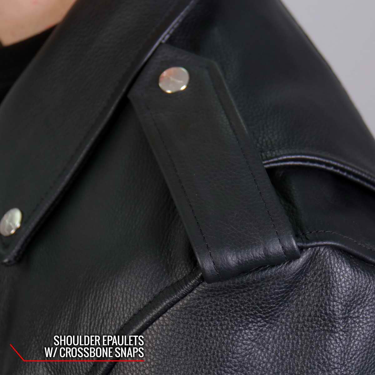 Hot Leathers Men's Bone Riot Leather Motorcycle Jacket - JKM2001