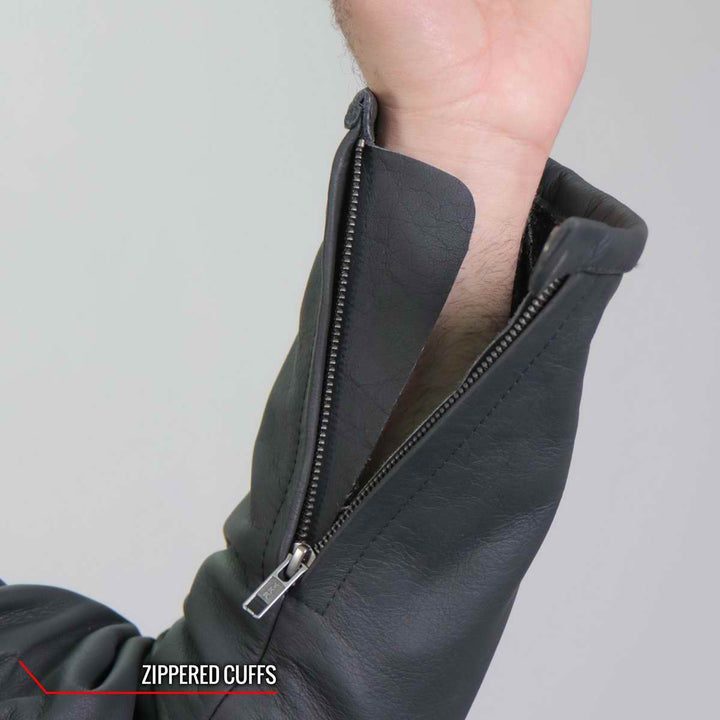 Hot Leathers JKM2002 Men’s Black ‘Reflective Skull&