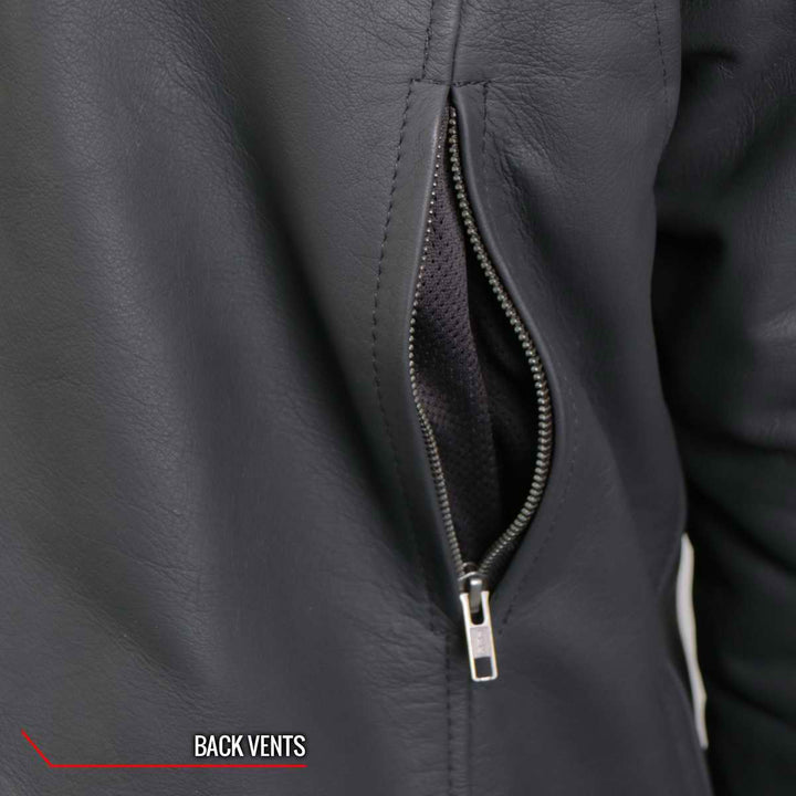 Hot Leathers JKM2002 Men’s Black ‘Reflective Skull&