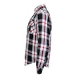 Hot Leathers JKM3001 Men's Red/White CE Armored Flannel Motorcycle Shirt  Jacket - Aramid Fiber Reinforced