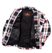 Hot Leathers JKM3001 Men's Red/White CE Armored Flannel Motorcycle Shirt  Jacket - Aramid Fiber Reinforced