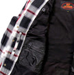 Hot Leathers JKM3001 Men's Red/White CE Armored Flannel Motorcycle Shirt  Jacket - Aramid Fiber Reinforced