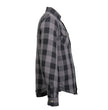 Hot Leathers JKM3004 Men's Grey/Black CE Armored Flannel Motorcycle Shirt Jacket - Aramid Fiber Reinforced