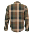 Hot Leathers JKM3007 Men's Black/Brown CE Armored Flannel Motorcycle Shirt Jacket - Aramid Fiber Reinforced