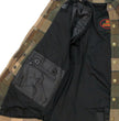 Hot Leathers JKM3007 Men's Black/Brown CE Armored Flannel Motorcycle Shirt Jacket - Aramid Fiber Reinforced