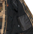 Hot Leathers JKM3007 Men's Black/Brown CE Armored Flannel Motorcycle Shirt Jacket - Aramid Fiber Reinforced