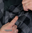 Hot Leathers JKM3203 Men’s CE Armored Flannel Motorcycle Shirt Jacket - Aramid Reinforced w/ Leather Shoulder Panels
