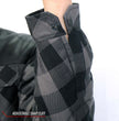 Hot Leathers JKM3203 Men’s CE Armored Flannel Motorcycle Shirt Jacket - Aramid Reinforced w/ Leather Shoulder Panels