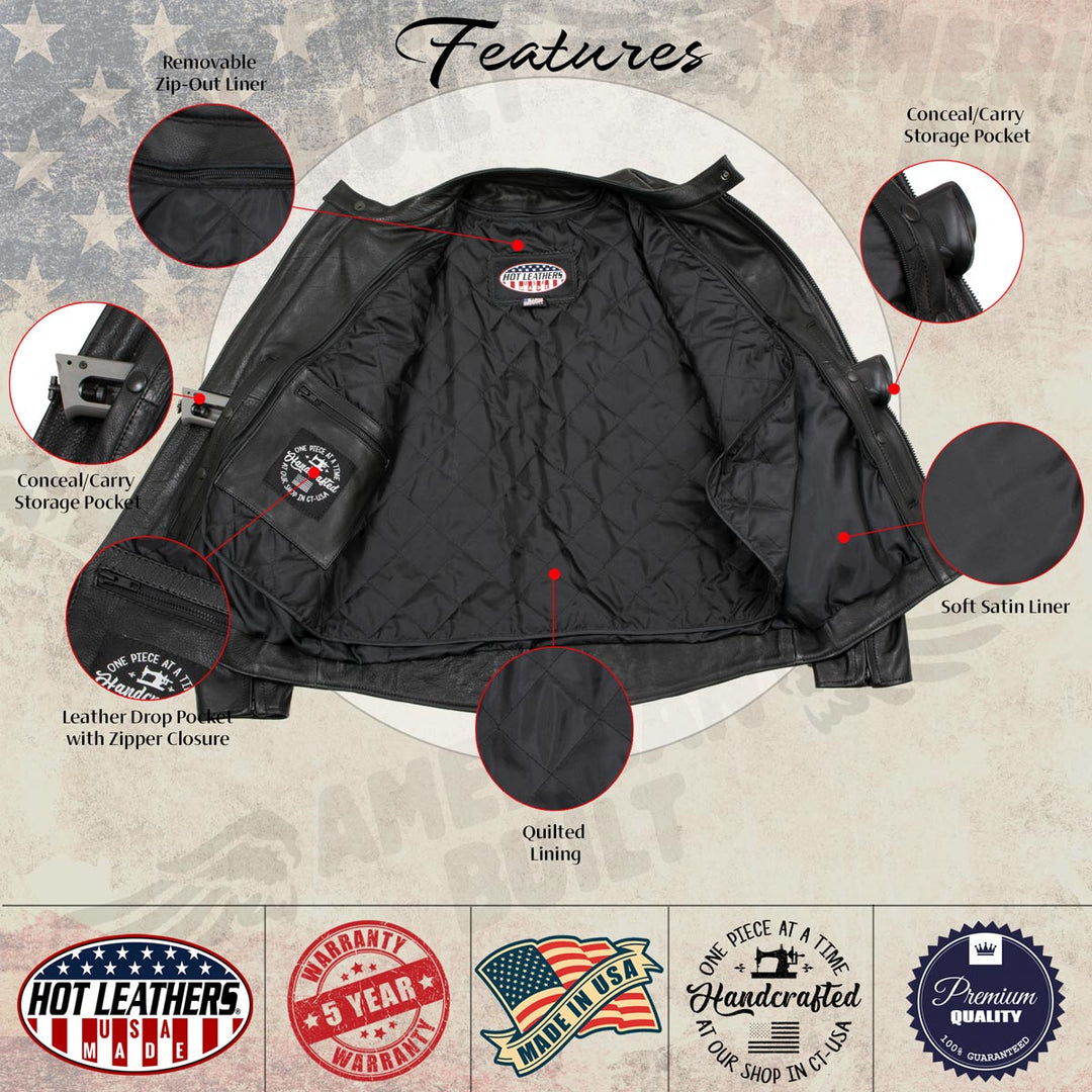 Hot Leathers JKM5001 USA Made Men&