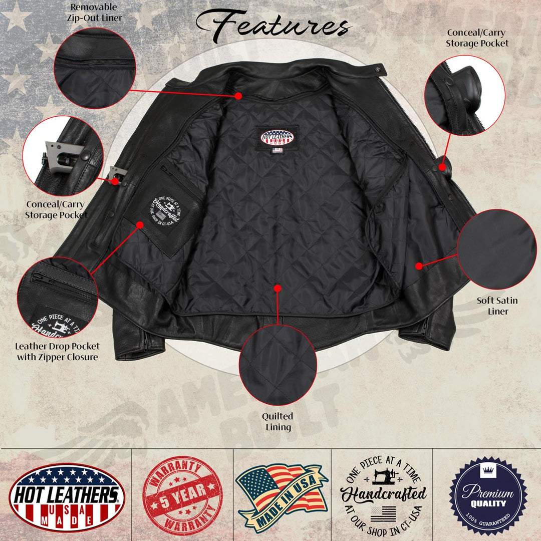 Hot Leathers JKM5003 USA Made Men&