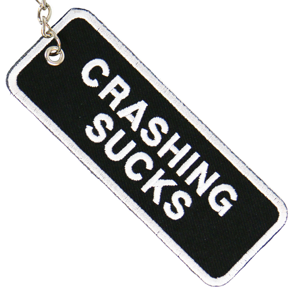 Hot Leathers KCH1046 Crashing Sucks Embroidered Key Chain