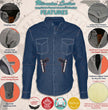 Milwaukee Leather MPM1641 Men's Plaid Flannel Biker Shirt with CE Approved Armor - Reinforced w/ Aramid Fiber