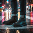 MMCC Men’s Kick Start 7” Black Top Grain Leather Motorcycle Boots - Dual YKK Zippers, Freedom Flex Toe - MBM9009