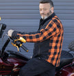 Milwaukee Leather Men’s Splitline Molten 2-Tone CE Armored Protective Flannel - Kevlar® Reinforced - MPM1672