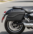 Milwaukee Leather SH646ZB Black Zip-Off PVC Studded Throw Over Motorcycle Saddlebags