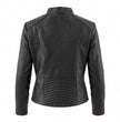 Milwaukee Leather LKL2735 Women's Black Premium Leather Scuba Style Biker Jacket w/ Mandarin Collar