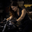 Milwaukee Leather Women's Gemma Black Leather Motorcycle Vest with Side Laces - LKL4716
