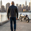 Milwaukee Leather Men's 'The Racer' Premium Black Leather Vented Racer Style Motorcycle Biker Jacket w/ CE Armor - LKM17015