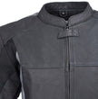Milwaukee Leather Men's Stryde Black and Grey Matte Finish Racer Leather Motorcycle Jacket - LKM17024