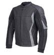 Milwaukee Leather Men's Stryde Black and Grey Matte Finish Racer Leather Motorcycle Jacket - LKM17024