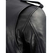 Milwaukee Leather Men's Premium Black Leather Motorcycle Jacket - Vintage Police Style w/ Side Lace - LKM1711