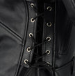 Milwaukee Leather Men's Premium Black Leather Motorcycle Jacket - Vintage Police Style w/ Side Lace - LKM1711
