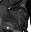 Milwaukee Leather Men's Premium Black Leather Motorcycle Jacket - Vintage Police Style w/ Side Lace - LKM1711