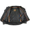 Milwaukee Leather Men's Black Leather Sporty Crossover Scooter Motorcycle Jacket w/ Reflective Piping - LKM1725