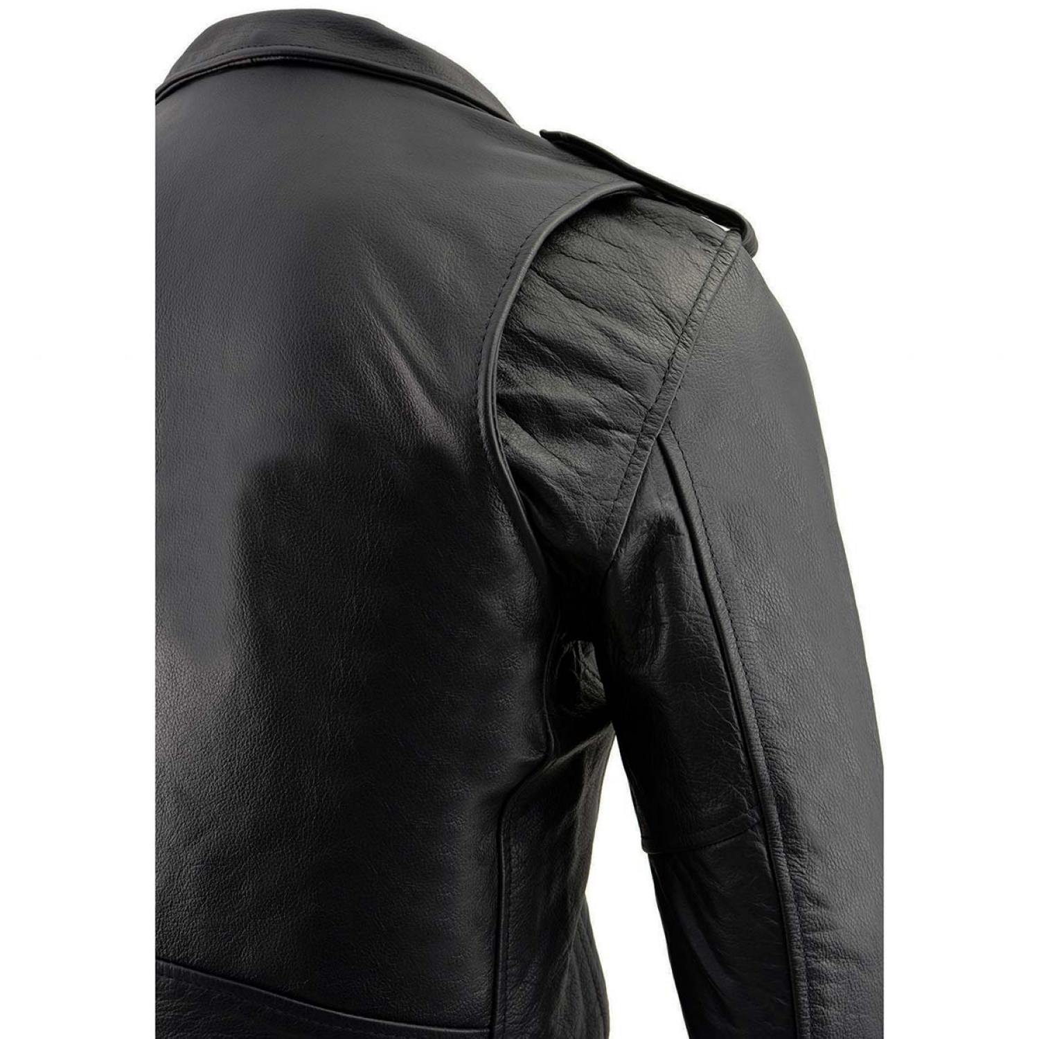 Milwaukee Leather Men's The Legend Classic Brando Black Premium Leather Motorcycle Jacket - LKM1781